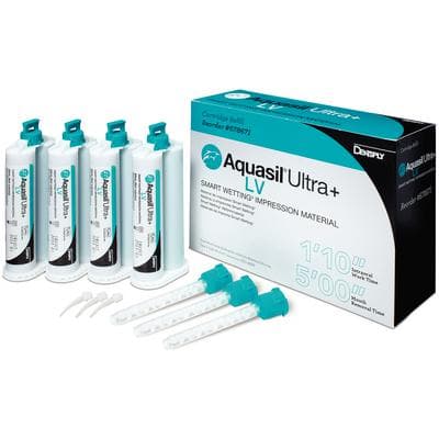 Aquasil Ultra+ Smart Wetting VPS Impression Material, Light Body (LV), Regular Set, 50 ml Cartridges, Mint, Teal, 4/Pk, 678671 thumbnail 11