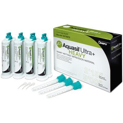 Aquasil Ultra+ Smart Wetting VPS Impression Material, Heavy Body, Regular Set, Light Green, Mint, 50 mL Cartridge Refill, 4/Pk, 678675 thumbnail 13