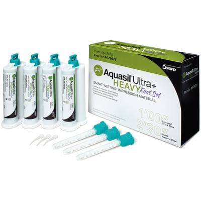 Aquasil Ultra+ Smart Wetting VPS Impression Material, Heavy Body, Fast Set, Light Green, Mint, 50 ml Cartridge Refill, 4/Pk, 678676 thumbnail 16