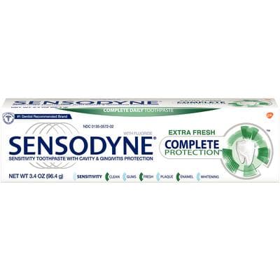 Sensodyne Complete Protection Toothpaste, Extra Fresh, 3.4 oz Tube, 1/Pkg - Sensodyne Complete Protection Toothpaste – 3.4 oz Tube, 1/Pkg - Extra Fresh - Image 1