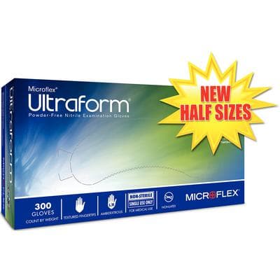 Ultraform® Powder Free Nitrile Exam Gloves, Small/Medium, Cobalt Blue, Textured, Non-Sterile, 300/Box, UF-524-S/M thumbnail 11