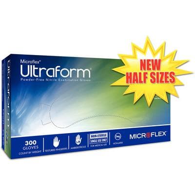 Microflex Ultraform Nitrile Exam Gloves, Powder Free, Non-Sterile, Medium/Large, Cobalt Blue, Textured Fingertips, 300/Box, UF-524-M/L thumbnail 10