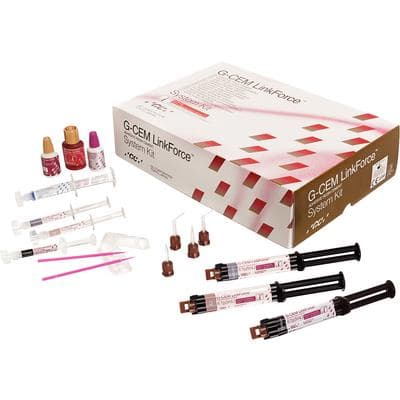 G-CEM LinkForce Adhesive Resin Cement System Kit, Dual-Cure, Shades A2/Translucent/Opaque, 3 x 8.7g Syringes, 009541 thumbnail 14