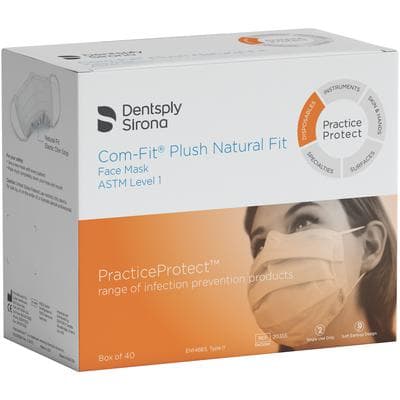 Com-Fit Plush™ Natural Fit Masks, ASTM Level 1, Latex-Free, White, 40/Box thumbnail 8
