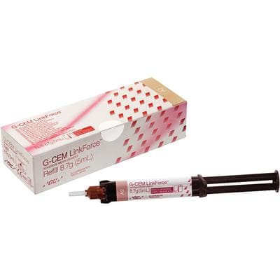 G-CEM LinkForce Adhesive Resin Cement Refill, Shade A2, 5 mL (8.7 g) Syringe with 20 Automix Tips, 010120 thumbnail 13