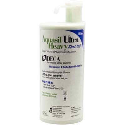Aquasil Ultra DECA Smart Wetting VPS Impression Material, Heavy Body, Fast Set, Standard Pack, 2 x 380 ml Cartridges, 20 Mixing Tips, 1 Bayonet Ring, 678784 thumbnail 13