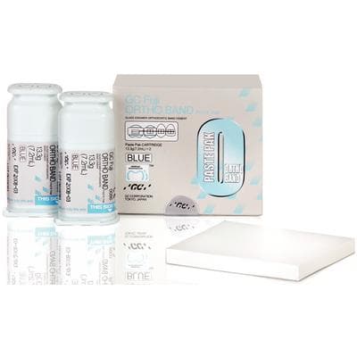 GC Fuji Ortho Band Paste Pak Refill, Blue Resin-Modified Glass Ionomer Orthodontic Band Cement, 2 x 13.3 g (7.2 mL) Cartridges, 001888 thumbnail 25