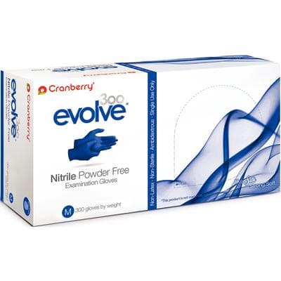 Cranberry Evolve 300 Nitrile Exam Gloves, Powder-Free, Non-Sterile, Medium, Royal Blue, Textured, 300/Box, CR3307 thumbnail 21