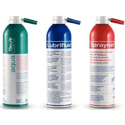 Bien Air Handpiece Maintenance Trio Pack (Spraynet, Aquacare, Lubrifluid), 3 x 500 ml Spray Cans thumbnail 2
