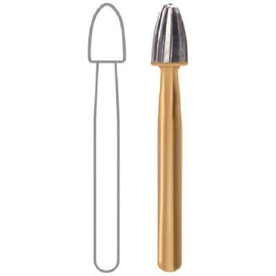 Midwest® Trimming and Finishing Carbide Bur, FG - Egg 12 Blade, #7408, 2.3 mm Diameter, 3.6 mm Length, 100/Bag thumbnail 2