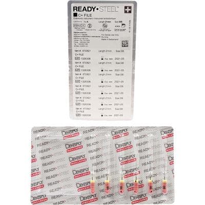Ready-Steel C+ Stainless Steel Endodontic Hand File, 21 mm, Size #06, Pink, 6/Pk, 6700621 thumbnail 13