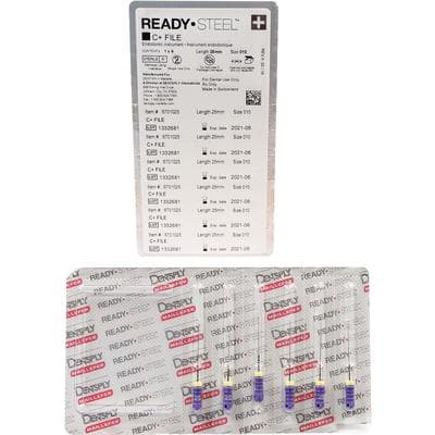 Ready-Steel C+ Stainless Steel Endodontic Hand File, Size #10, 25 mm, Purple, 6/Pk, 6701025 thumbnail 11
