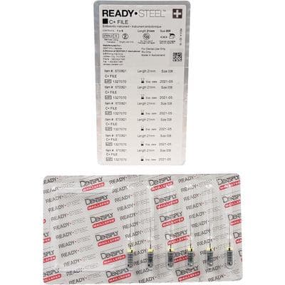 Ready-Steel C+ Stainless Steel Hand File, Size #08, 21 mm, Gray, 6/Pk, 6700821 thumbnail 12