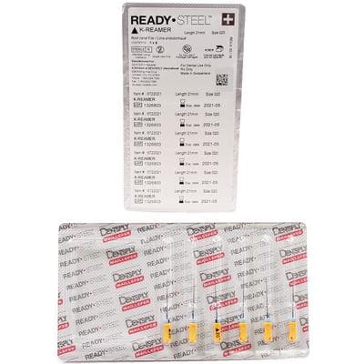 Dentsply Maillefer READYSTEEL K-Reamer, Size #20 (Yellow), 21mm, Sterile, Pack of 6, Ref 6722021 thumbnail 8