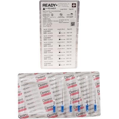 Dentsply Maillefer READYSTEEL K-Reamer, Size #30 (Blue), 25 mm, Sterile, Stainless Steel, Pack of 6, 6723025 thumbnail 9