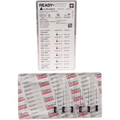 Dentsply Maillefer READYSTEEL K-Reamer, Size #40 (Black), 25mm, Sterile, Pack of 6, Ref 6724025 thumbnail 6
