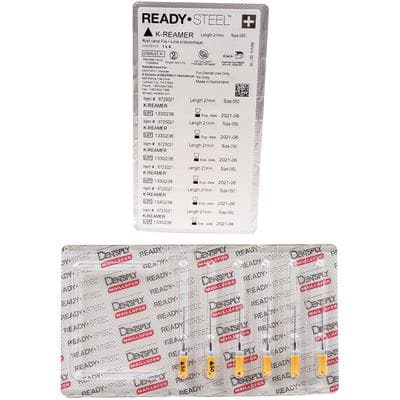 Dentsply Maillefer READYSTEEL K-Reamer, Size #50 (Yellow), 21mm, Sterile, Pack of 6, Ref 6725021 thumbnail 6
