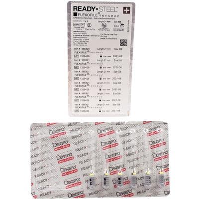 Dentsply Maillefer READYSTEEL Senseus FlexoFile #08, 21mm, Stainless Steel, Sterile, Gray, 6/Pk, 6860821 thumbnail 10