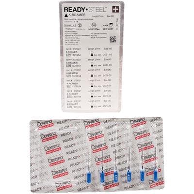 Dentsply Maillefer READYSTEEL K-Reamer, Size #60, 21mm, Blue, Sterile, Pack of 6, 6726021 thumbnail 8