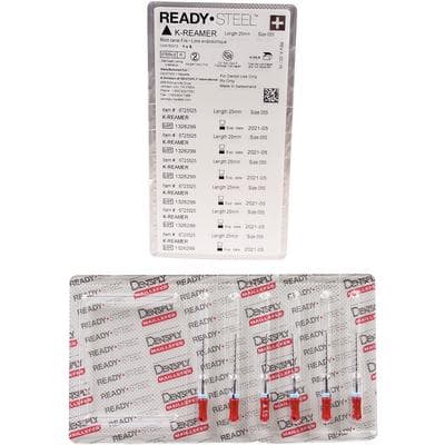 Dentsply Maillefer READYSTEEL K-Reamer, Size #55, 25mm, Red, Sterile, Pack of 6, Ref 6725525 thumbnail 7