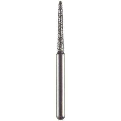 Spring Beveled Cylinder FG Diamond Bur, Medium Grit, Friction Grip, 1.2 mm Diameter, 8 mm Length, 25/Pkg, #878 (878.012) thumbnail 3