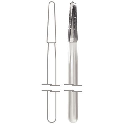 Midwest Operative Carbide Bur #1703-L, HP, Tapered Fissure Crosscut Dome End, 2.1 mm Diameter, 5.7 mm Length, 10/Pkg, 389376 thumbnail 8