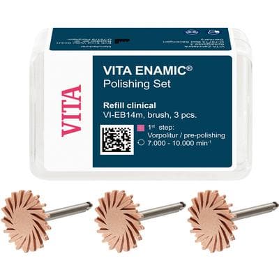 VITA Enamic® Pre-Polishing Spiral Brush, Pink, RA Shank, Silicon Carbide, 3/Pkg, VI-EB14m thumbnail 3