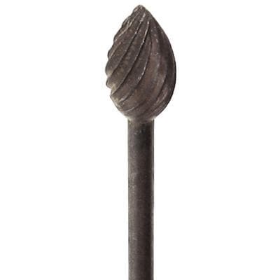 Yates Motloid Tungsten Steel Acrylic Trimming Bur, Flame Shape, Point End, #246, 12/Pkg (Old #41840) - Tungsten Steel Acrylic Trimming Burs, 12/Pkg - Flame 2 - Image 1