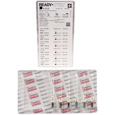 Dentsply Maillefer READYSTEEL K-File, Size #08, 21mm, Gray, Sterile, 6/Pack, 6840821 thumbnail 15
