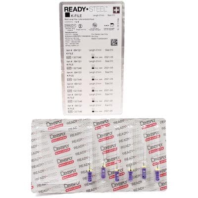 Dentsply Maillefer READYSTEEL K-File, Size #10, 21mm, Purple, Sterile, 6/Pack, 6841021 thumbnail 15