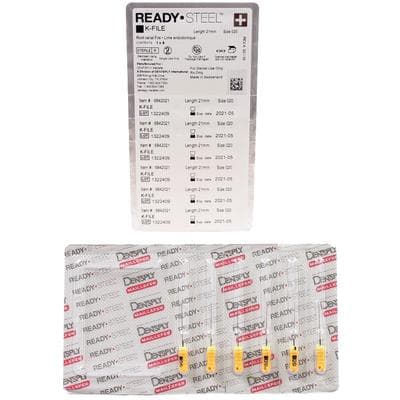 Dentsply Maillefer READYSTEEL K-File, Size #20, 21mm, Yellow, Sterile, 6/Pack, 6842021 thumbnail 15