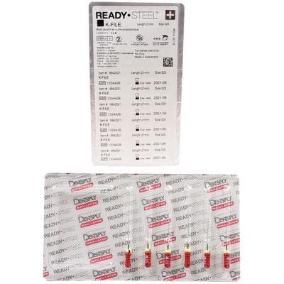 Dentsply Sirona Maillefer READYSTEEL K-File, Size #25, 21mm, Red, Sterile, 6/Pack, 6842521 thumbnail 14