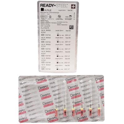 Dentsply Sirona READYSTEEL K-File, Size #06, 25mm, Stainless Steel, Sterile, Pink, 6/Pack, 6840625 thumbnail 14