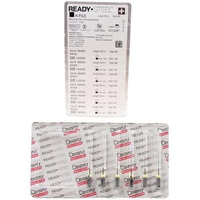 Dentsply Maillefer READYSTEEL K-File, Size #08, 25mm, Gray, Sterile, 6/Pack, 6840825 thumbnail 10