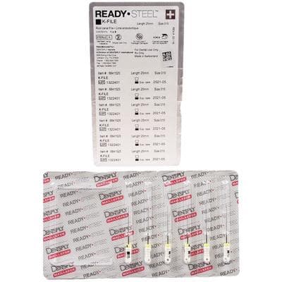Dentsply Sirona Maillefer READYSTEEL K-File, Size #15, 25mm, White, Sterile, Stainless Steel, 6/Pack, 6841525 thumbnail 10