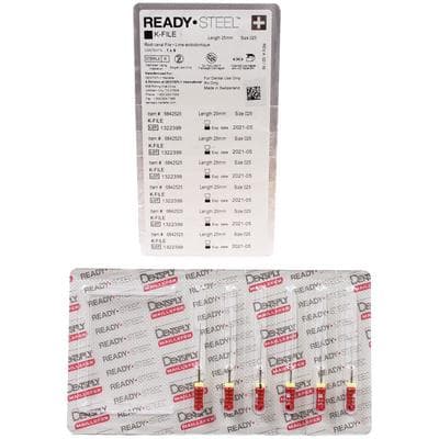 Dentsply Sirona Maillefer READYSTEEL K-File, Size #25, 25mm, Red, Sterile, 6/Pack, 6842525 thumbnail 14