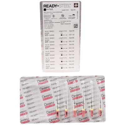 Dentsply Maillefer READYSTEEL K-File, Size #06, 31mm, Sterile, Stainless Steel, Pink, 6/Pack, 6840631 thumbnail 9