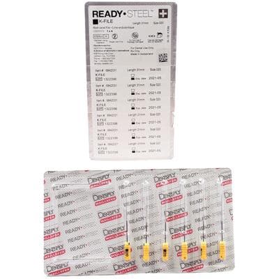 Dentsply Maillefer READYSTEEL K-File, Size #20, 31mm, Yellow, Sterile, 6/Pack, 6842031 thumbnail 9