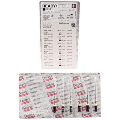 Dentsply Maillefer READYSTEEL K-File, Size #40, 31mm, Black, Sterile, 6/Pack, 6844031 thumbnail 8