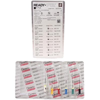 Dentsply Maillefer READYSTEEL K-File, Stainless Steel, Sterile, 31mm, #15-40 Assorted, 6/Pk, 6844028 thumbnail 14