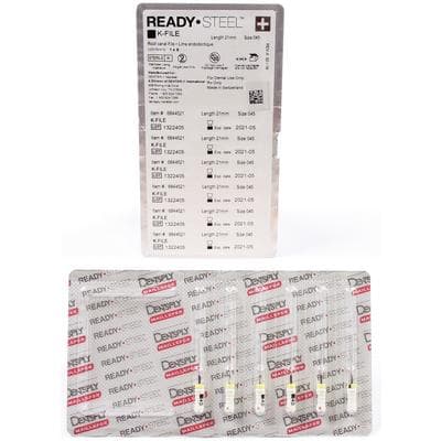 Dentsply Maillefer READYSTEEL K-File, #45 White, 21mm, Sterile, Stainless Steel, 6/Pack, 6844521 thumbnail 9