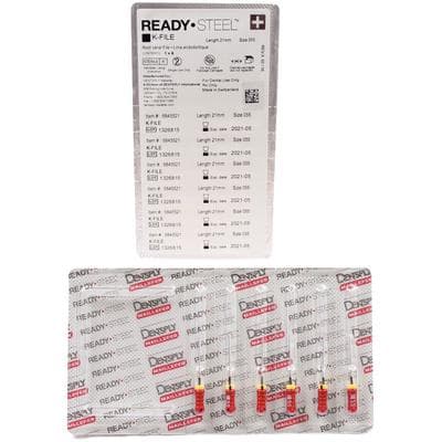Dentsply Maillefer READYSTEEL K-File, Size #55, 21mm, Red, Sterile, Stainless Steel, 6/Pack (6845521) thumbnail 8