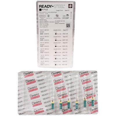 Dentsply Maillefer READYSTEEL K-File, Size #70, 21mm, Green, Sterile, 6/Pack, 6847021 thumbnail 8