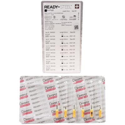 Dentsply Sirona Maillefer READYSTEEL K-File, Size #50, 25mm, Yellow, Sterile, 6/Pack, 6845025 thumbnail 9