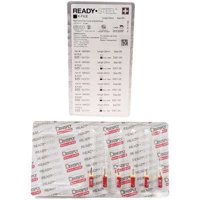 Dentsply Maillefer READYSTEEL K-File, #55, 25mm, Red, Sterile, 6/Pack, 6845525 thumbnail 8