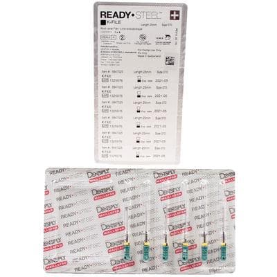 Dentsply Maillefer READYSTEEL K-File, Size #70, 25mm, Green, Sterile, 6/Pack, 6847025 thumbnail 9