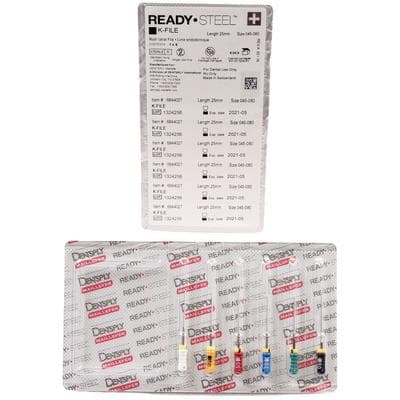 Dentsply Maillefer READYSTEEL K-File, Stainless Steel, Sterile, 25 mm, #45-80 Assorted, 6/Pkg, 6844027 thumbnail 14