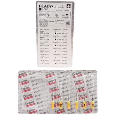 Dentsply Maillefer READYSTEEL K-File, #50 (Yellow), 31mm, Sterile, 6/Pack, 6845031 thumbnail 9