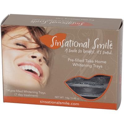 Sinsational Smile Pre-Filled Take-Home Whitening Trays, 25% Carbamide Peroxide, 6 Treatment Boxes (14 Trays per Box), 84 Trays Total thumbnail 3