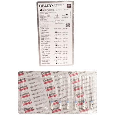 Dentsply Maillefer READYSTEEL K-Reamer, Size #45, White, 25 mm, Sterile, Pack of 6, 6724525 thumbnail 7